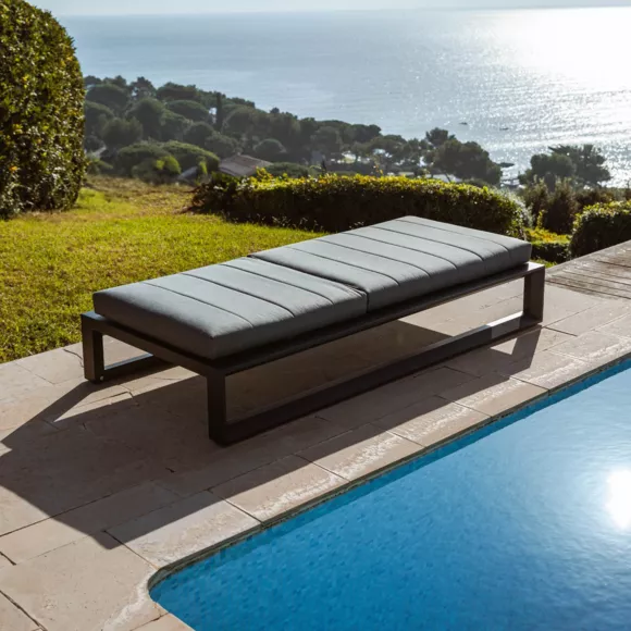 Sonnenliege Aluminium Elba - Anthrazitgrau