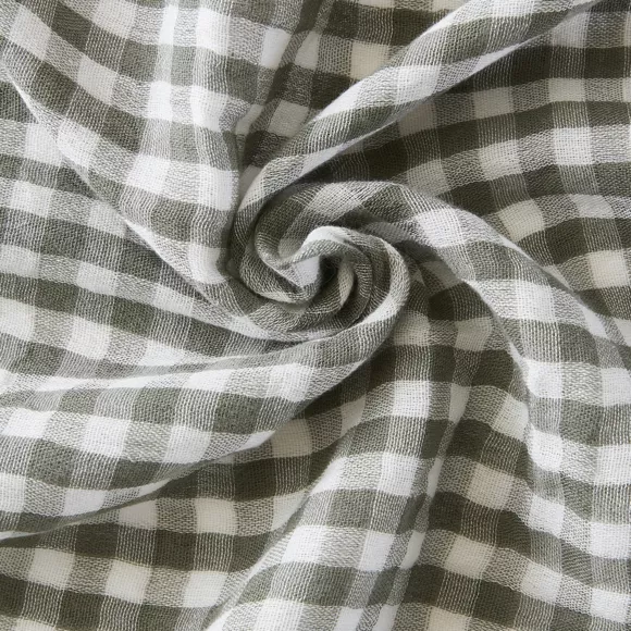 Nappe rectangulaire gaze de coton (150 x 250 cm) Vickie Vert romarin 