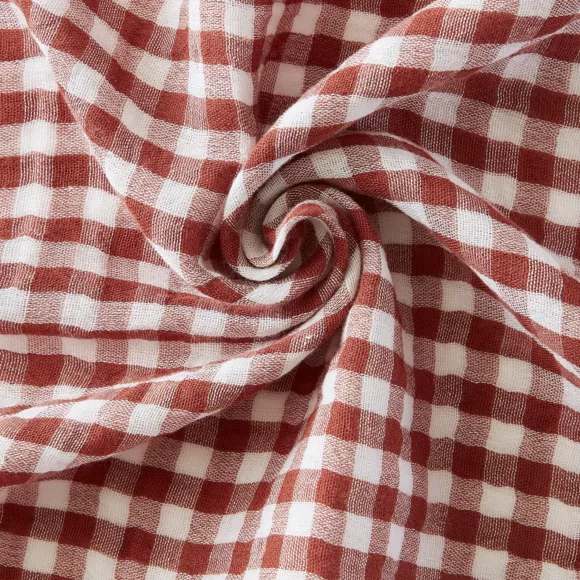 Nappe rectangulaire gaze de coton (150 x 250 cm) Vickie Terracotta 