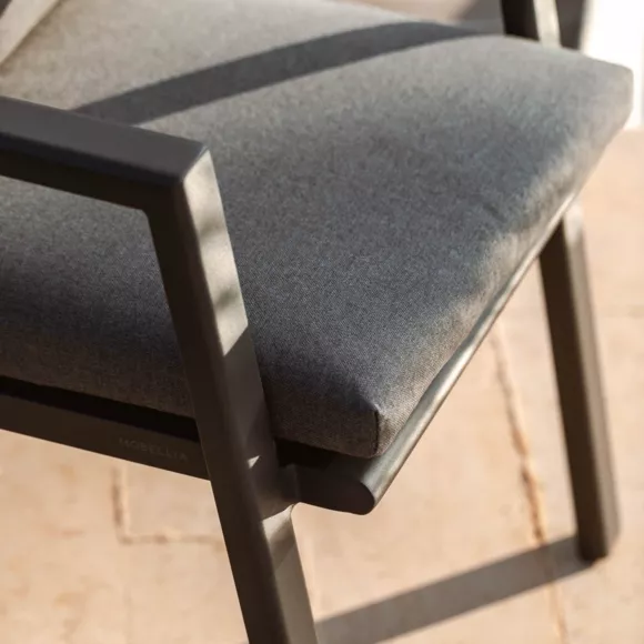 Sillón de jardín aluminio Long Beach Gris antracita