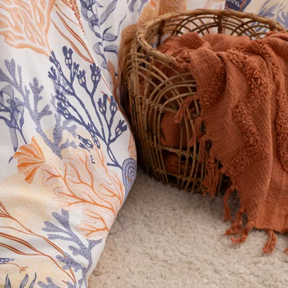 Housse de couette et deux taies coton (240 x 220 cm) Azura Multicolore