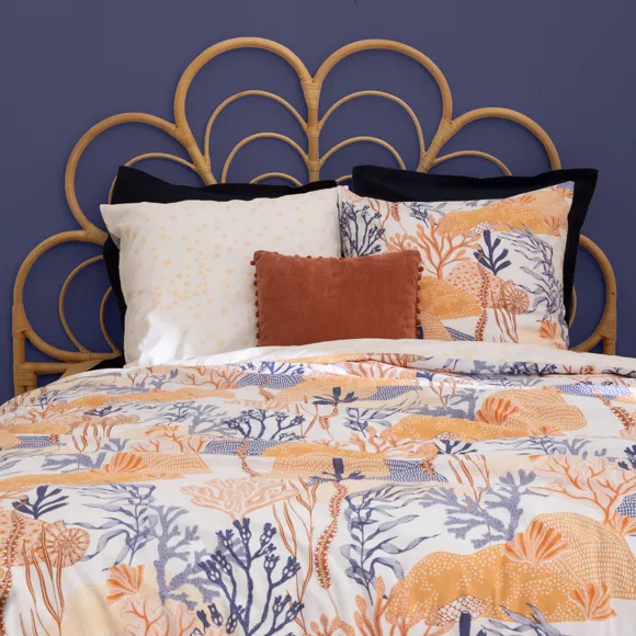 Housse de couette et deux taies coton (240 x 220 cm) Azura Multicolore