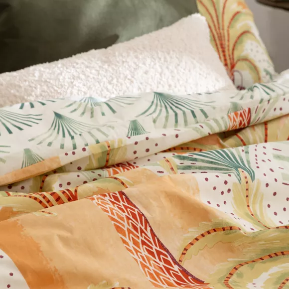 Funda nórdica y dos fundas de almohadas percal de algodón (240 x 220 cm) Janice Multicolor