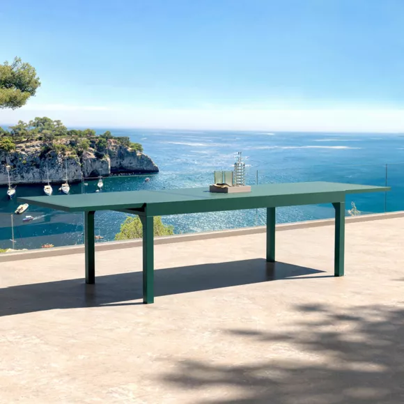 Gartentisch ausziehbar Murano Aluminium bis zu 12 Pers. (200/320 x 100 cm) Murano Blau