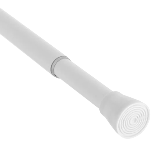 Zelfklemmende douchegordijnstang (van 105 tot 250 cm) Wit