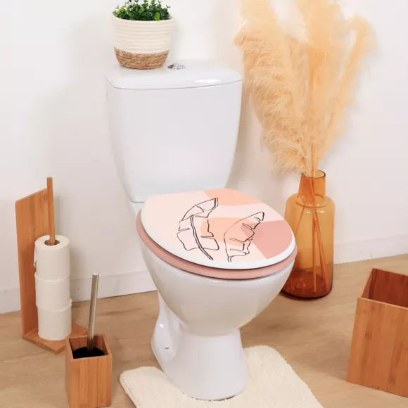 Abattant WC 18 pouces MDF Pluma Rose