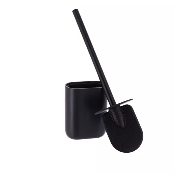 BROSSE WC EN POLYRESINE OVALE - NOIR