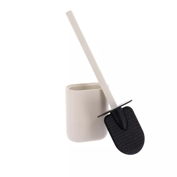BROSSE WC EN POLYRESINE OVALE - BEIGE