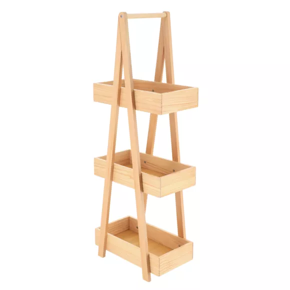 ETAGERE 3 NIVEAUX EN PIN/MDF - NATUREL