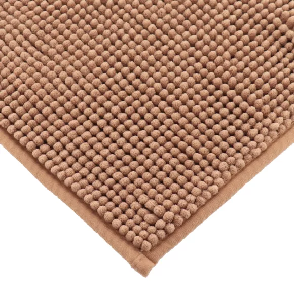 Microfiber badmat (45 x 75 cm) Cappuccino Bolletjes