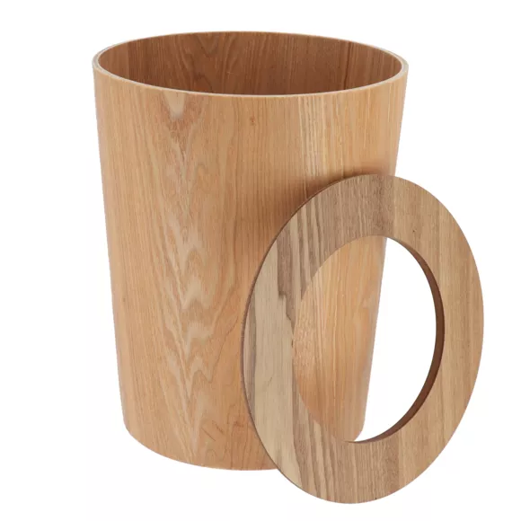 Poubelle salle de bain façon chêne Scandi Beige