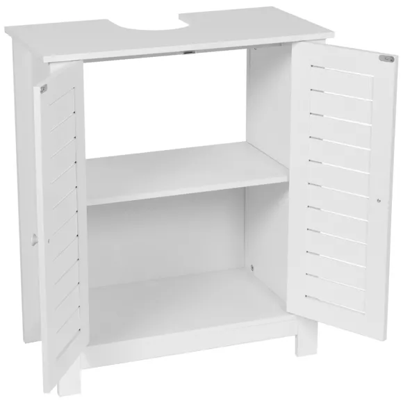 MEUBLE SOUS LAVABO MDF 2 PORTES/1 ETAGERE INTERIEURE - SANTORIN