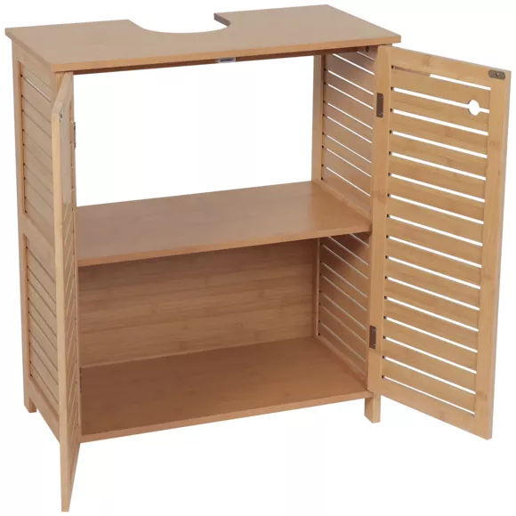 MEUBLE SOUS LAVABO BAMBOU/MDF FACON BAMBOU - TRINIDAD