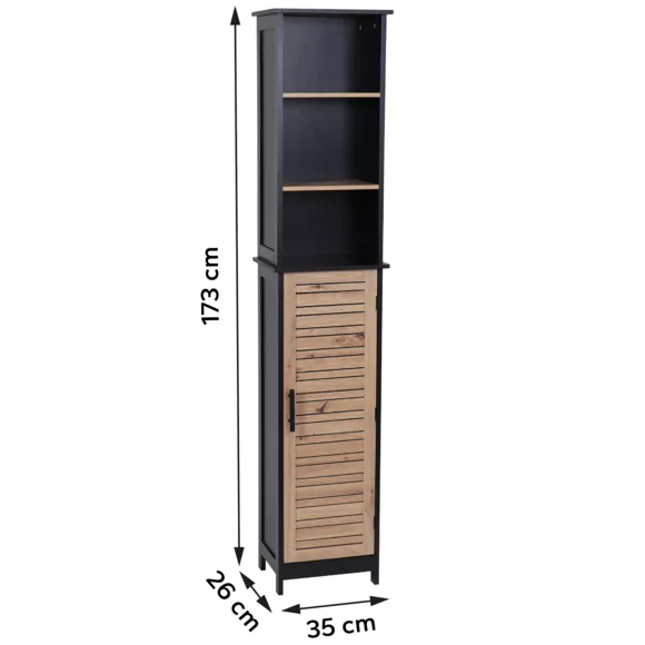 COLONNE MDF 1 PORTE + 3 ETAGERES MDF - BERGEN