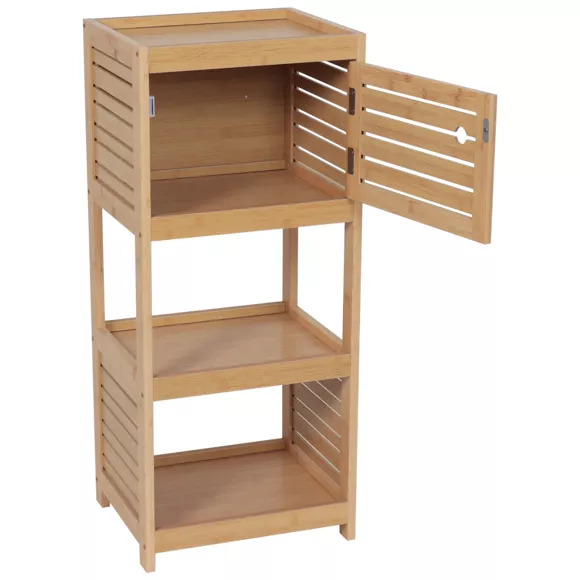 MEUBLE BAS DE RANGEMENT BAMBOU ET MDF 1 PORTE - TRINIDAD