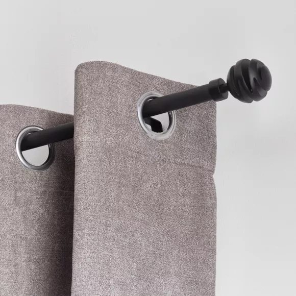 KIT EXT 210-380 CM D19 EMBOUT VILLALOUISE - NOIR MAT