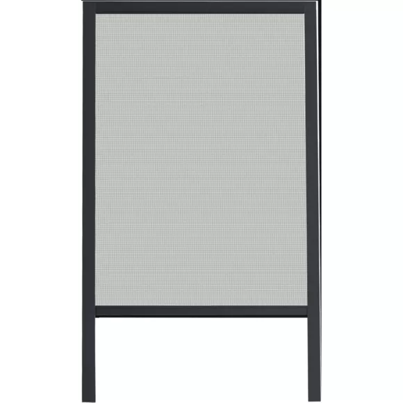Rolgordijn Horrenraam met in te korten frame (130 x 160 cm) Moustyk Grijs