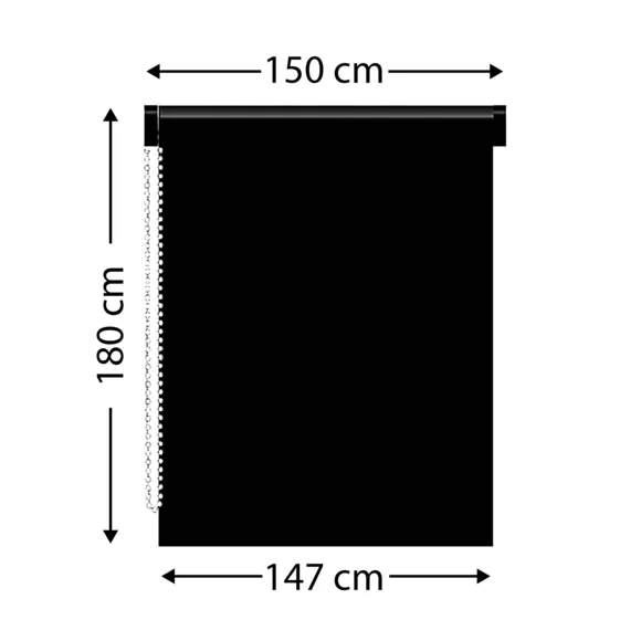 Store enrouleur tamisant (150 x 180 cm) Pure Blanc