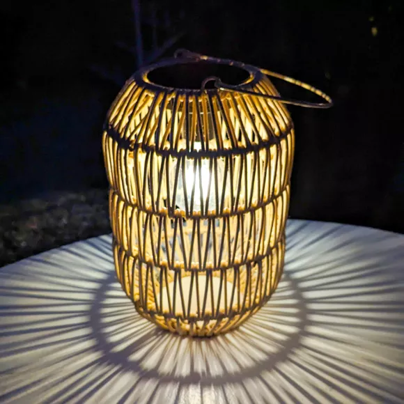 1 Solar lanterne dia16-H24.50cm-1L naturel