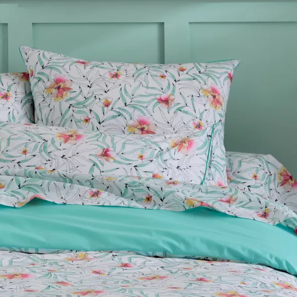 Taie de traversin percale de coton (200 cm) Roxane Multicolore
