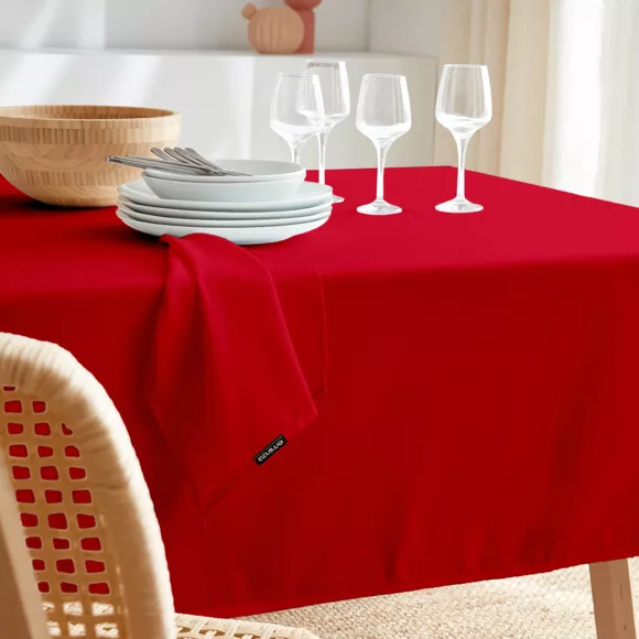Nappe rectangulaire anti tache (140 x 200 cm) Elise Rouge