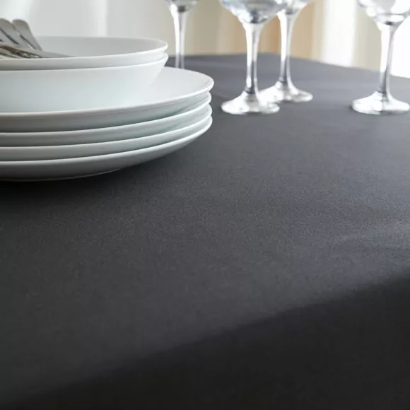 Nappe rectangulaire anti tache (140 x 350 cm) Elise Noire