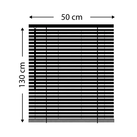 Jalousie (50 x H130 cm) PVC Weiß