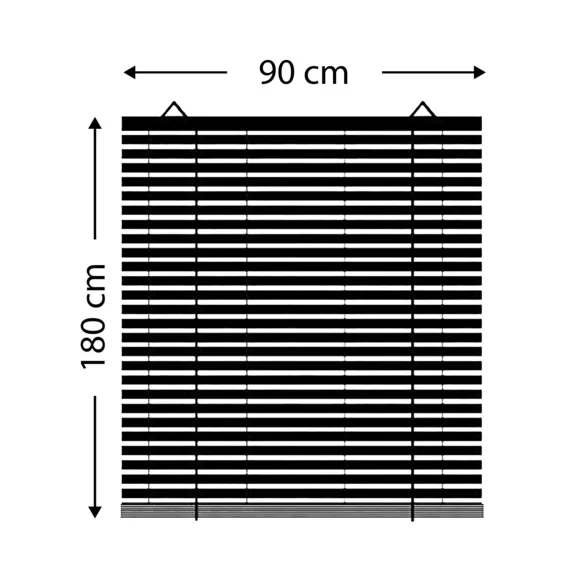 Bambusrollo (90 x H180 cm) Bambou Hellgrau/Dunkelgrau