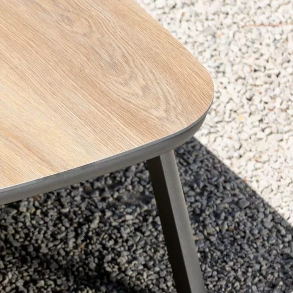 Tuinset van aluminium 7 zitplaatsen 5-delig Amalfi Antracietgrijs en lichtgrijs