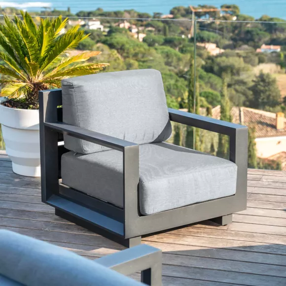Salotto da giardino Elba grigio antracite - 5 posti
