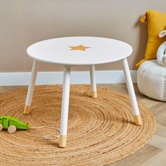 Kindertisch Holz (H44 cm) Stars Weiß