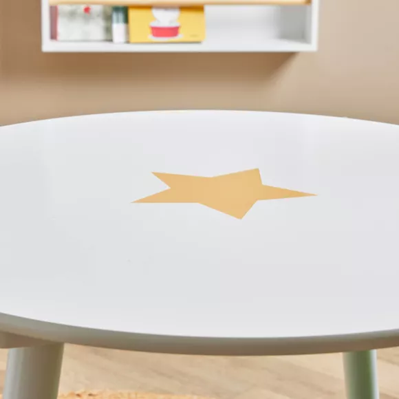 Kindertisch Holz (H44 cm) Stars Weiß