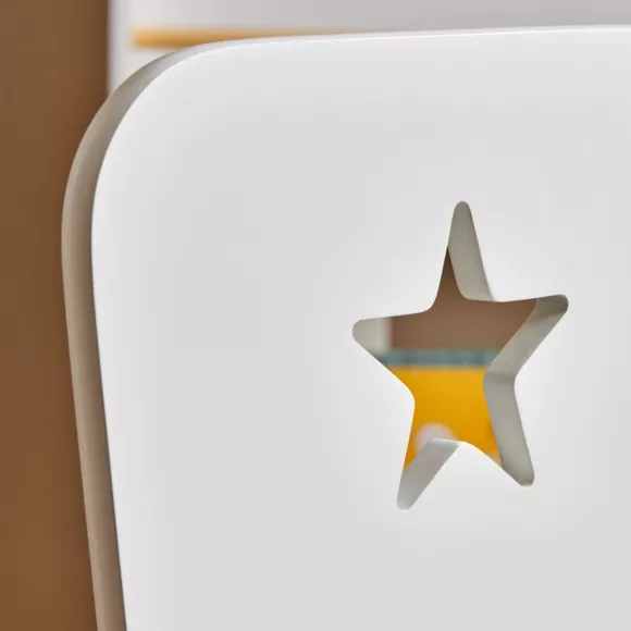 Silla infantil de madera (H50 cm) Stars Blanco