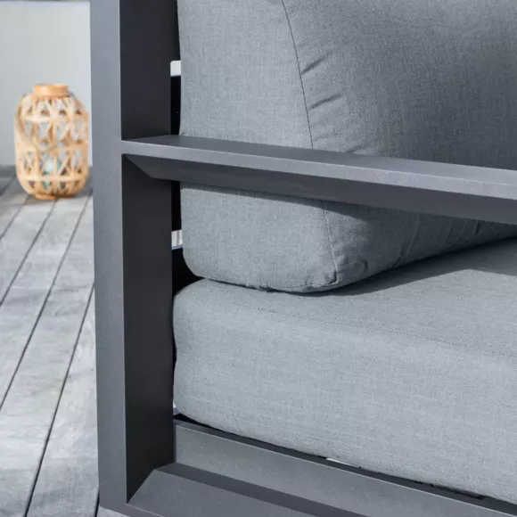 Gartensessel aus Aluminium Elba Anthrazitgrau