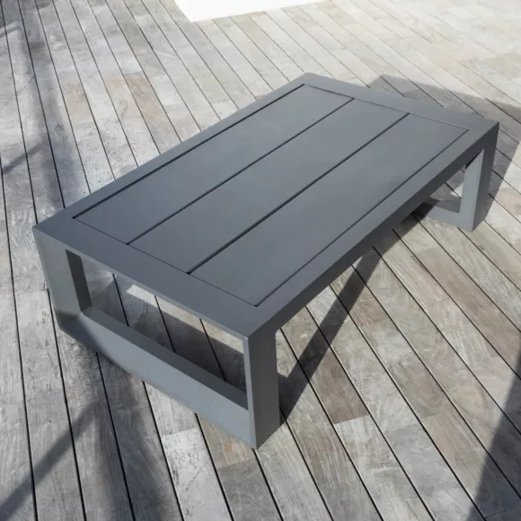 Conjunto  de jardín aluminio 7 plazas 5 pzas Elba Gris antracita