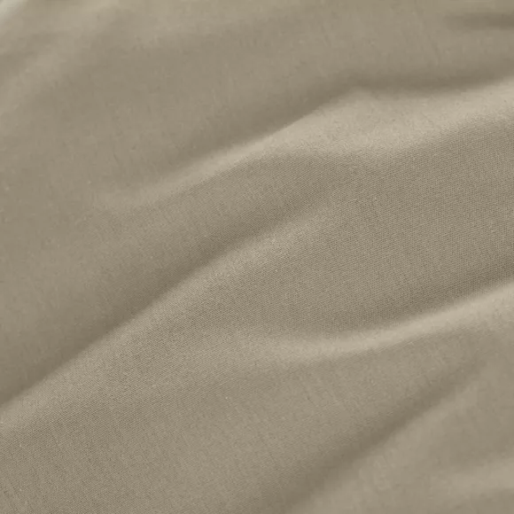 EM - Drap housse 200 x 200 cm Percale unie CALI Taupe
