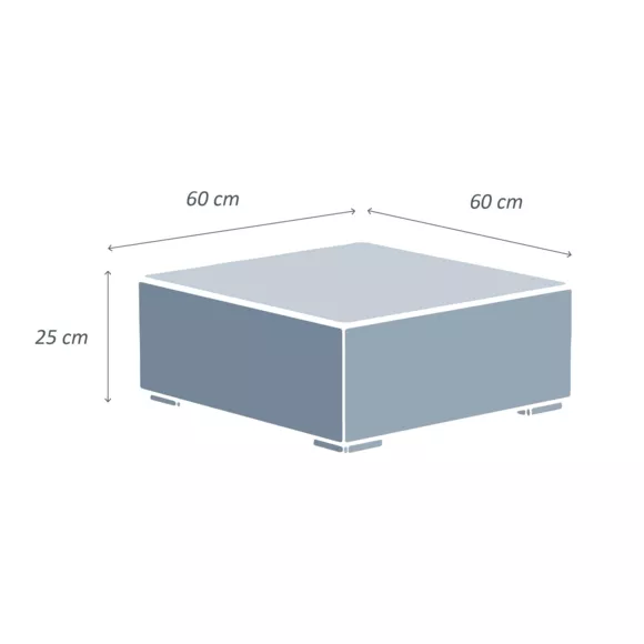 Mesa de salón de jardín cuadrada Palma - Blanco