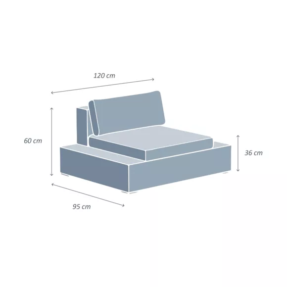 Fauteuil de jardin en résine tressée Palma Gris