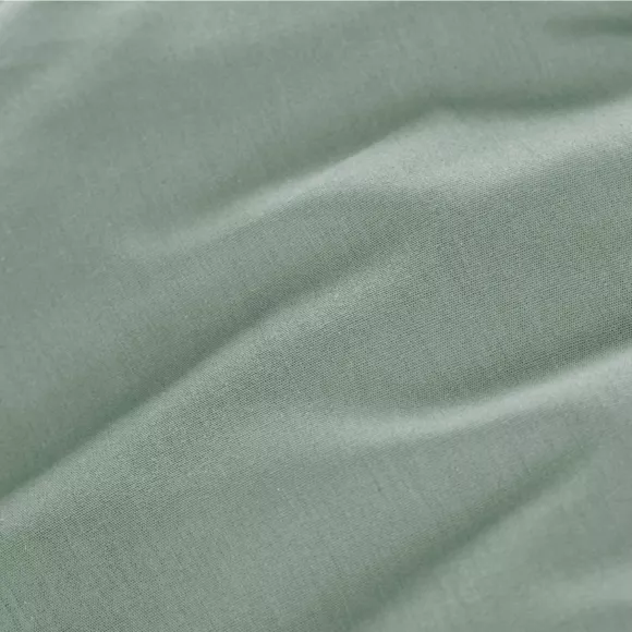 EM - Drap housse 180 x 200 cm Percale unie CALI Eucalyptus