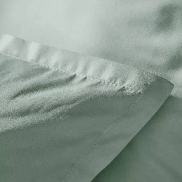 EM - Housse de couette 140 x 200 cm Percale unie CALI Eucalyptus
