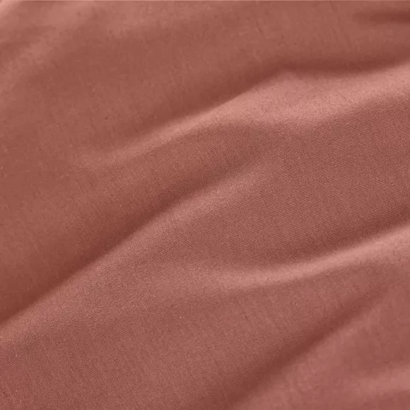 Drap housse percale de coton (90 x 190 cm) Cali Bois de rose