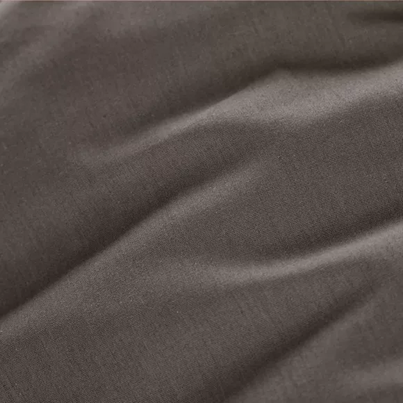 Drap housse percale de coton (180 x 200 cm) Cali Gris anthracite