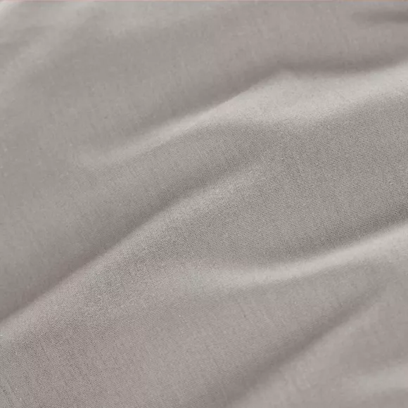 Drap housse percale de coton (180 x 200 cm) Cali Gris clair