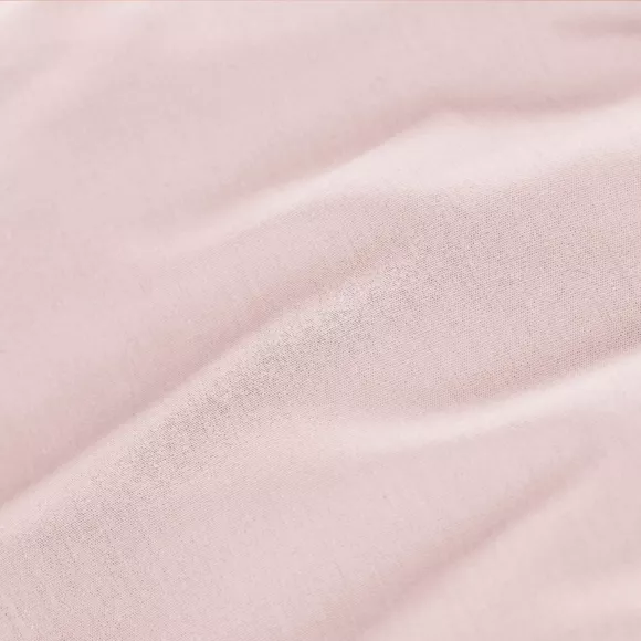 Drap plat percale de coton (180 x 290 cm) Cali Rose poudré