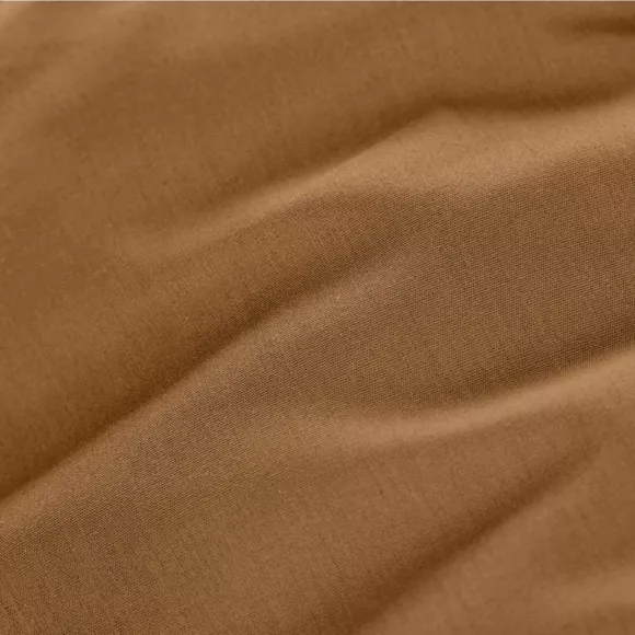 EM - Drap plat point bourdon 180 x 290 cm Percale unie CALI Camel