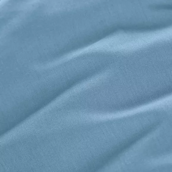 EM - Drap plat point bourdon 270 x 300 cm Percale unie CALI Bleu ciel