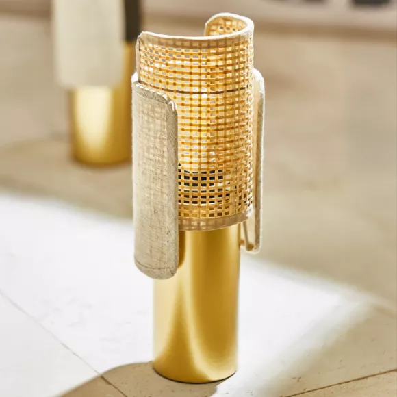 Bureaulamp van metaal (H28 cm) Bourgeon Beige