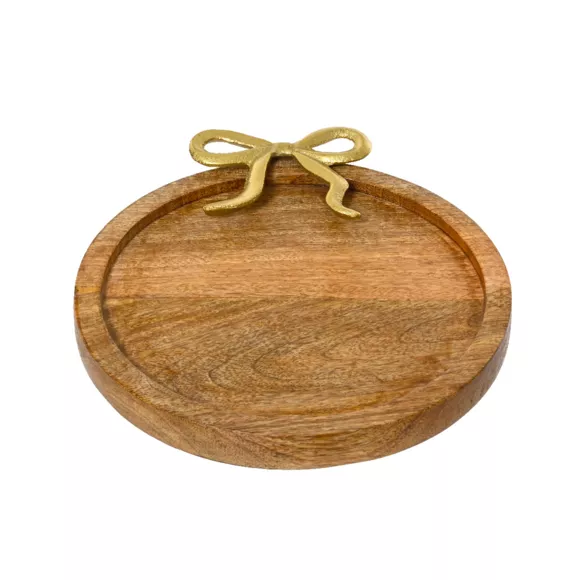 1 Assiette bois de manguier L30-W33-H2cm naturel 