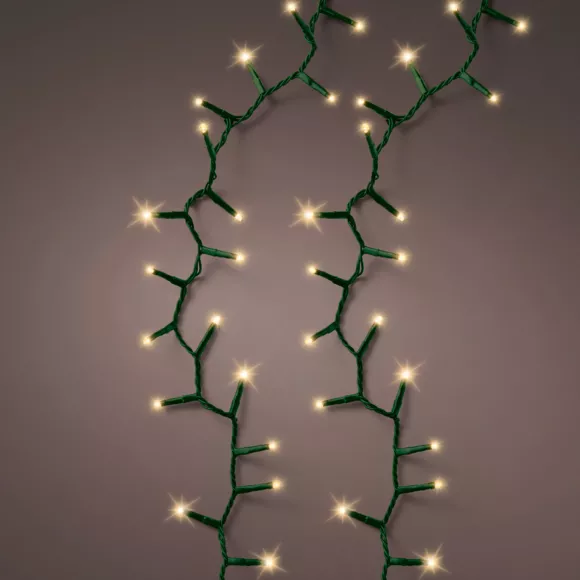 Ghirlanda luminosa 16 m 750 LED cavo verde Lusso Bianco caldo Champagne