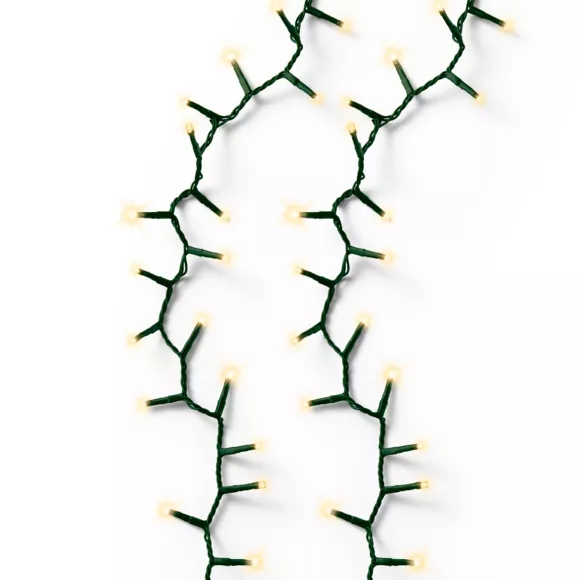 Guirlande lumineuse 16 m 750 LED câble vert Luxe Blanc chaud Champagne